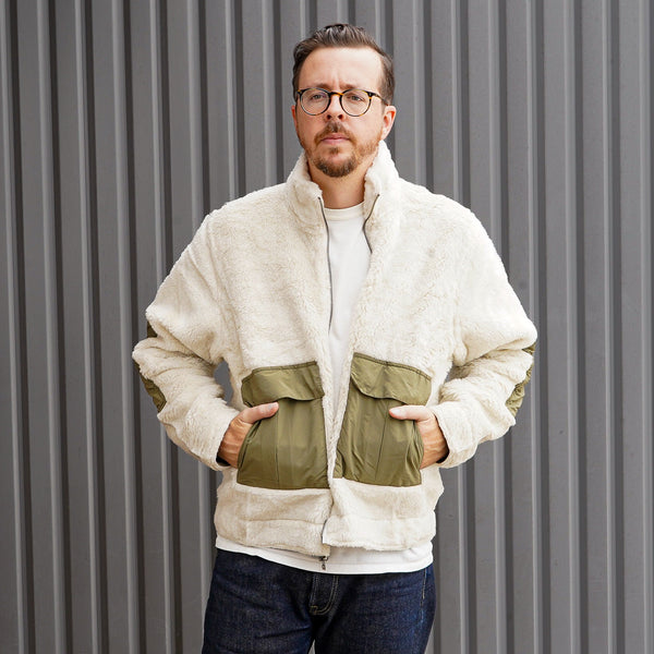 guilty parties 3sixteen Fleece Jacket - Ecru Wool Fleece guilty parties 3sixteen Fleece Jacket - Ecru Wool Fleece