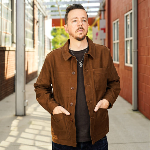 guilty parties 3sixteen French Work Jacket - Brown Moleskin guilty parties 3sixteen French Work Jacket - Brown Moleskin