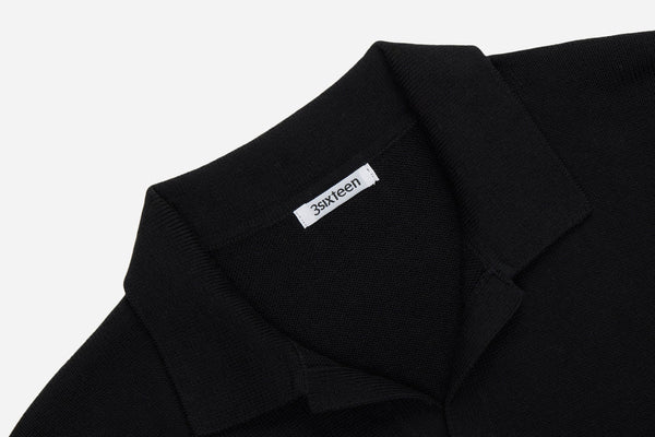 Guilty Parties 3sixteen Knit Pima Cotton Polo - Black