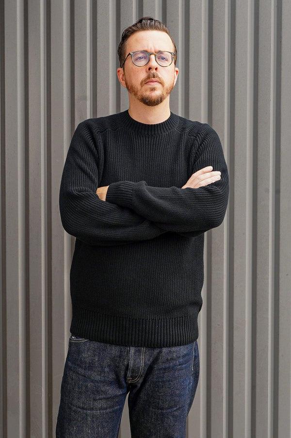 Guilty Parties 3sixteen Pima Cotton Crewneck Sweater ~ Black