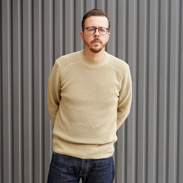guilty parties 3sixteen Pima Cotton Crewneck Sweater - Sand