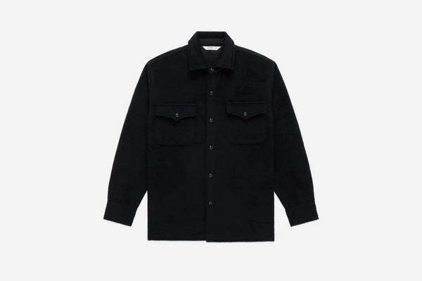 Guilty Parties 3sixteen USN Overshirt - Black Wool/Angora