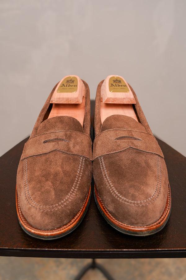 Guilty Parties Alden 6224L Unlined Penny Loafer - Dark Brown Suede