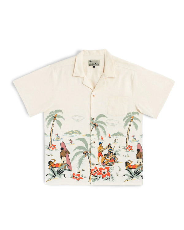 guilty parties Bather Camp Shirt - Natural Trippin' Beach
