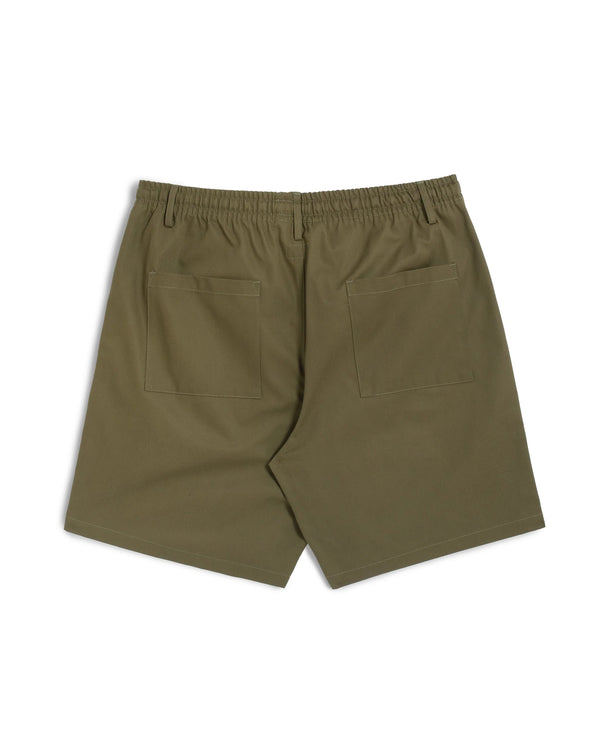 Guilty Parties Bather Leisure Short - Olive Herringbone