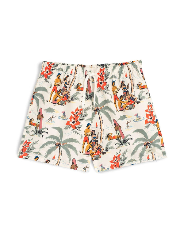 guilty parties Bather Swim Trunk - Natural Trippin' Beach