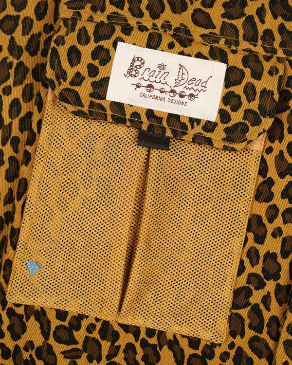 Guilty Parties Brain Dead Cropped Chore Jacket - Leopard