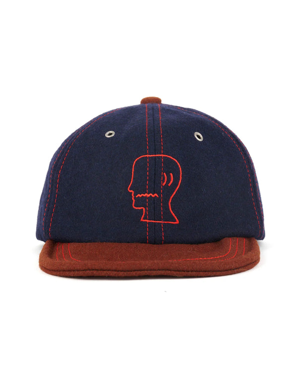 guilty parties Brain Dead Flannel Wire Brim Hat - Navy