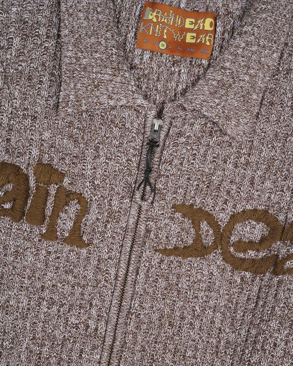 Guilty Parties Brain Dead Rib Knit Cardigan - Brown Multi