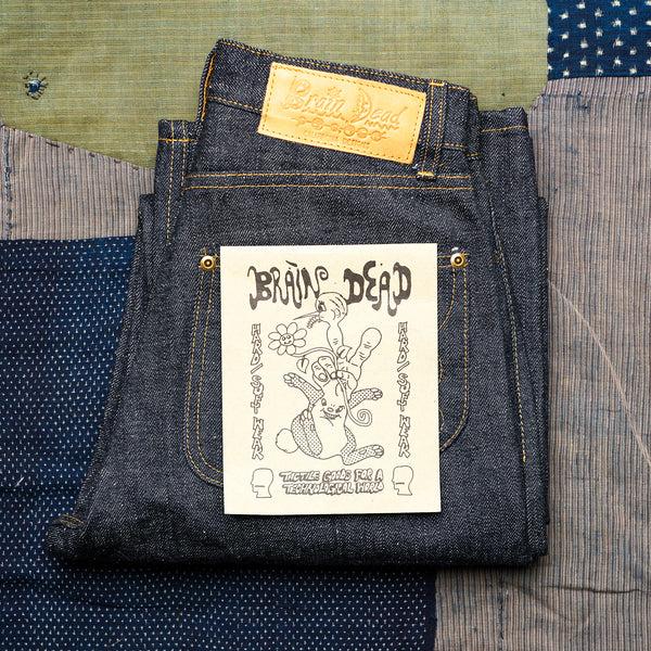 guilty parties Brain Dead Type 00 15.5oz Slub Denim - Indigo