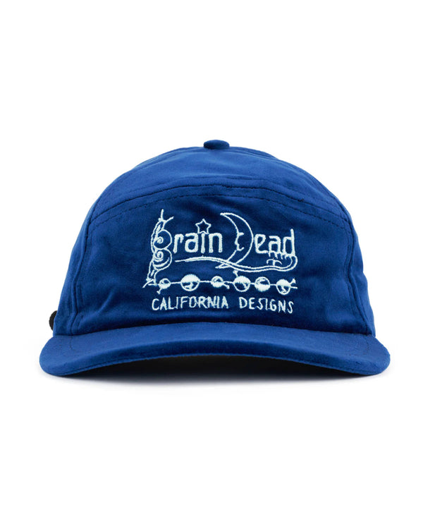 guilty parties Brain Dead Velveteen Curved Front 6 Panel Hat - Berry