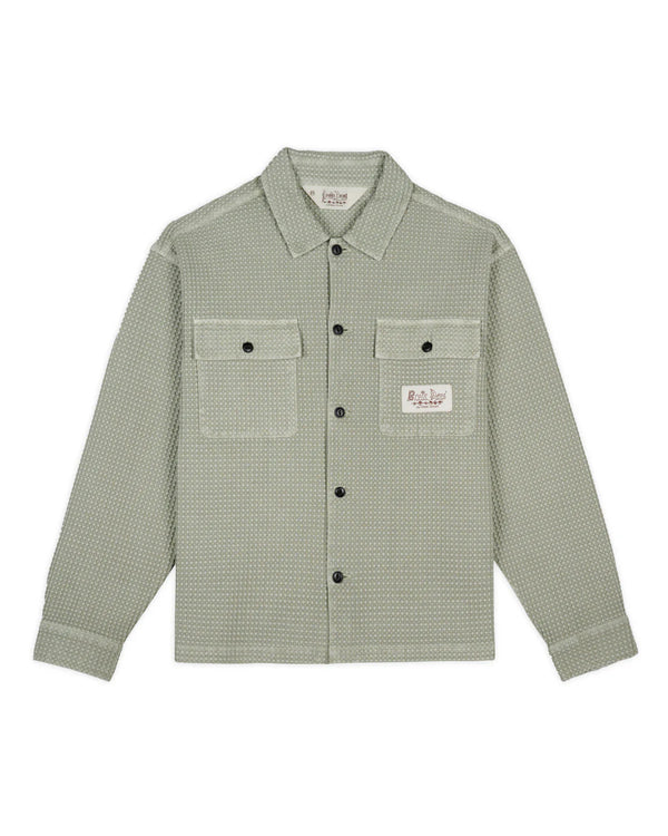 guilty parties Brain Dead Waffle Button Front Shirt - Stone