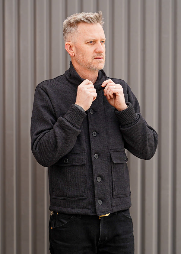 Guilty Parties Dehen 1920 Lined Submariner Sweater - Dark Charcoal