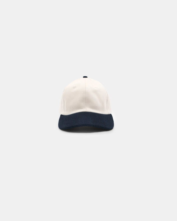 Guilty Parties Dehen 1920 Unstructured 2-Tone Baseball Hat - Natural Selvedge Denim & Indigo Sashiko