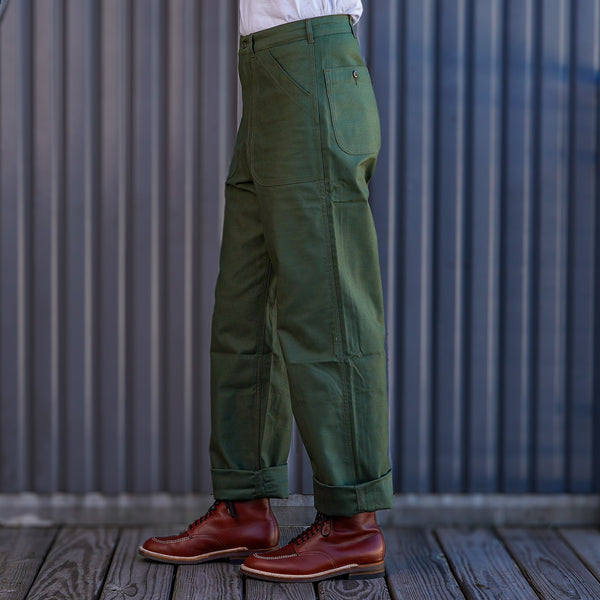 guilty parties Denime Lot 225 Back Satin Baker Pant - OD Green