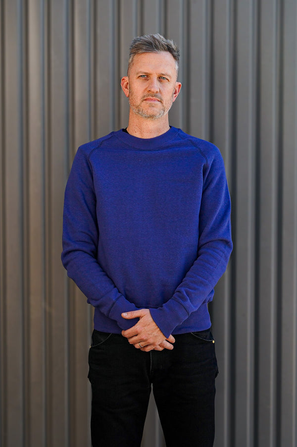 Guilty Parties Denime Lot 261 - Four Needle Raglan Crew Neck Sweatshirt - Blue