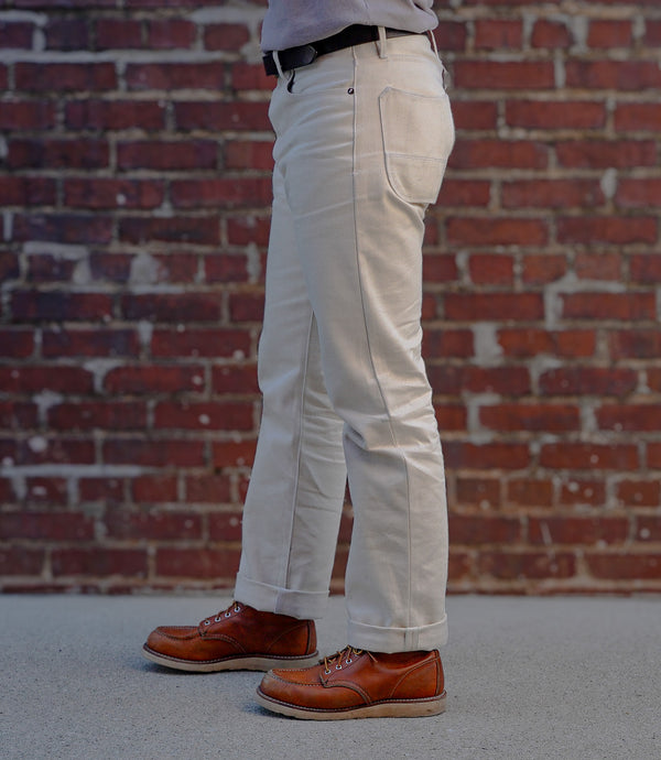 guilty parties Freenote Cloth Belford Straight Cut - 14oz Ecru Denim guilty parties Freenote Cloth Belford Straight Cut - 14oz Ecru Denim