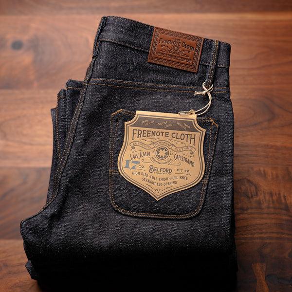 guilty parties Freenote Cloth Belford Straight Cut - 17oz Indigo Slub Selvedge Denim