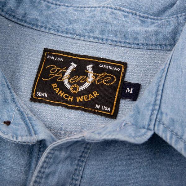 Guilty Parties Freenote Cloth Calico Western Shirt - 6oz Bleached Denim