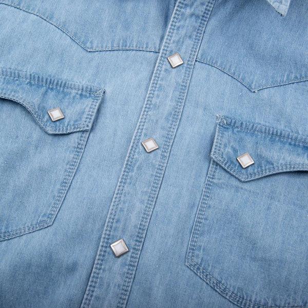 Guilty Parties Freenote Cloth Calico Western Shirt - 6oz Bleached Denim