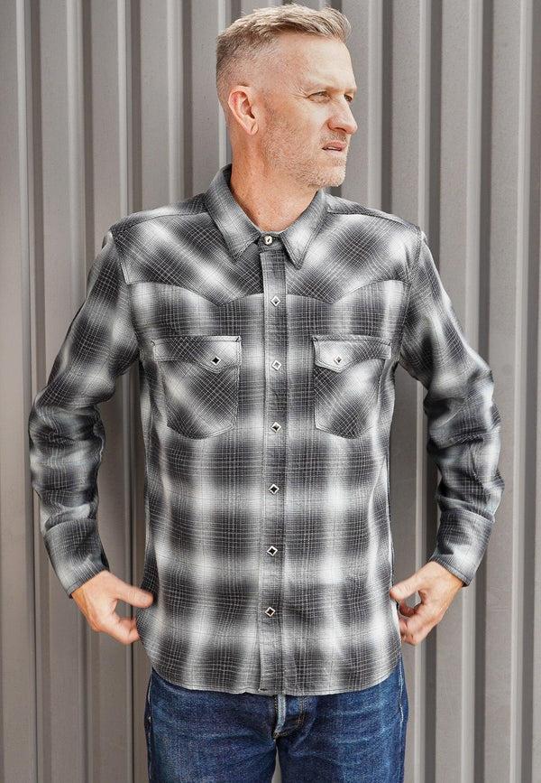 guilty parties Freenote Cloth Calico Western Shirt - Midnight Plaid guilty parties Freenote Cloth Calico Western Shirt - Midnight Plaid