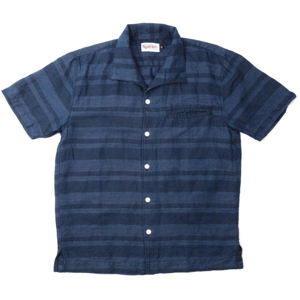 guilty parties Freenote Cloth Cayucos Shirt - Indigo Stripe guilty parties Freenote Cloth Cayucos Shirt - Indigo Stripe