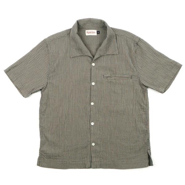 guilty parties Freenote Cloth Cayucos Shirt - Olive Plaid Seersucker