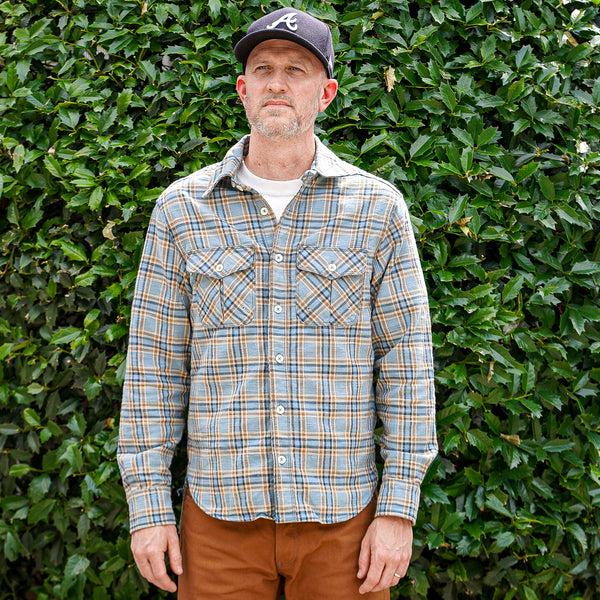 guilty parties Freenote Cloth Currant Shirt - Blue Dun Plaid