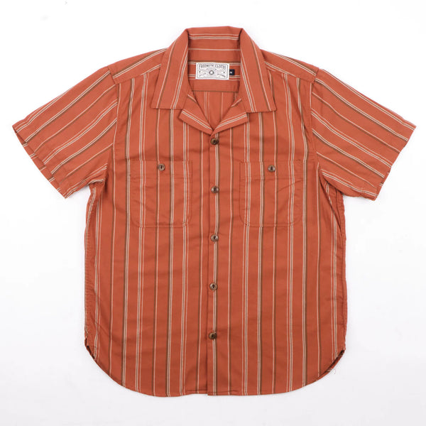 Guilty Parties Freenote Cloth Dayton Shirt - Orange Stripe