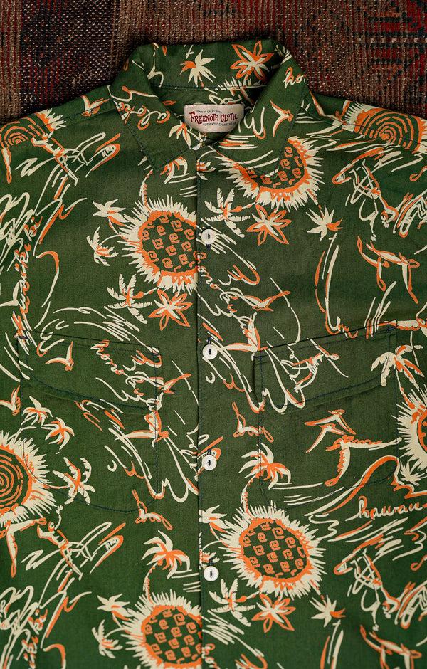 Guilty Parties Freenote Cloth Dean Double Pocket Shirt - Aloha Olive