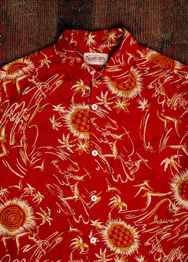 Guilty Parties Freenote Cloth Dean Double Pocket Shirt - Aloha Red