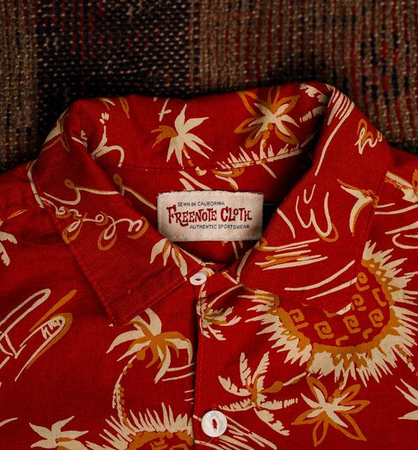 Guilty Parties Freenote Cloth Dean Double Pocket Shirt - Aloha Red