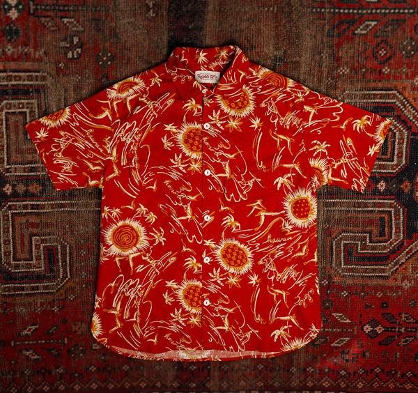 guilty parties Freenote Cloth Dean Double Pocket Shirt - Aloha Red