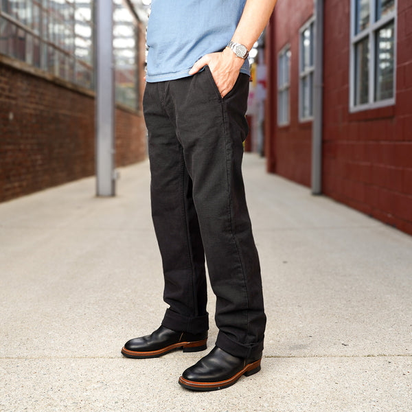 Guilty Parties Freenote Cloth Deck Pant Straight Fit 14oz Slub - Black