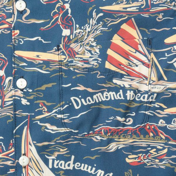 Guilty Parties Freenote Cloth Hawaiian 40's Shirt - Blue