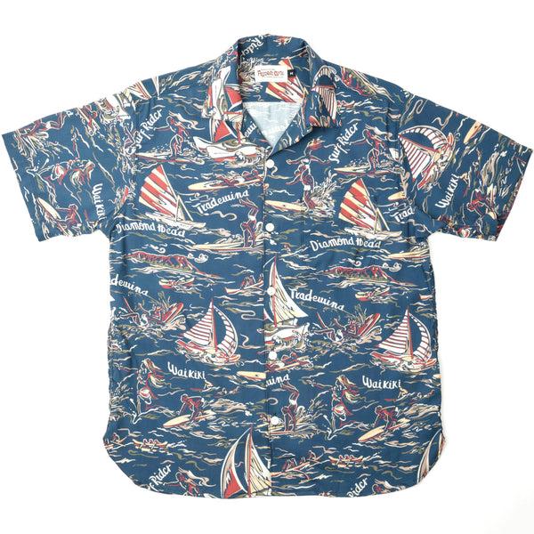 guilty parties Freenote Cloth Hawaiian 40's Shirt - Blue