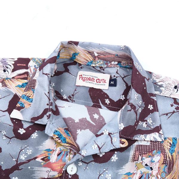 Guilty Parties Freenote Cloth Hawaiian Shirt - Light Blue Skeleton