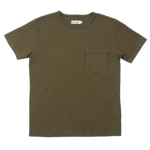 guilty parties Freenote Cloth Heavyweight 13oz Pocket Tee - Cedar