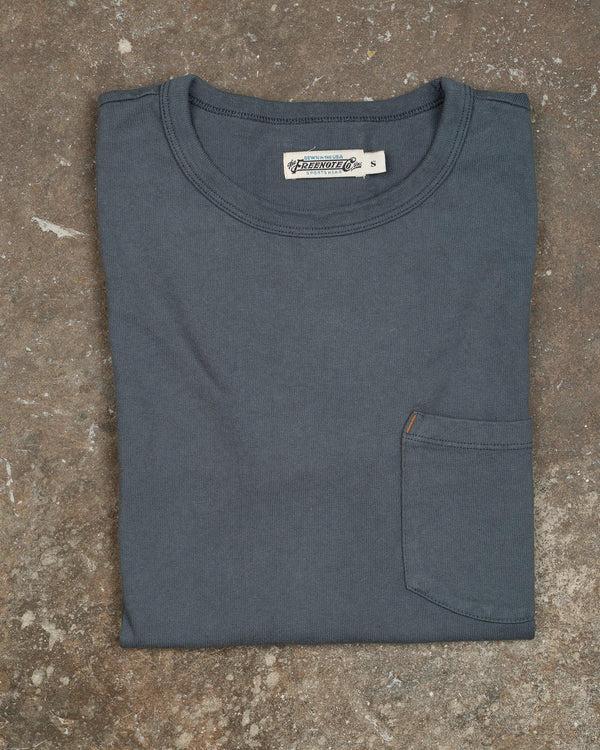 guilty parties Freenote Cloth Heavyweight 13oz Pocket Tee - Faded Blue