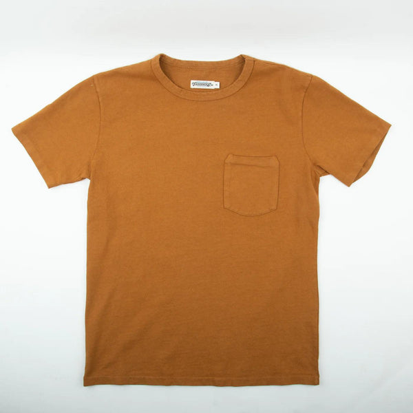 guilty parties Freenote Cloth Heavyweight 13oz Pocket Tee - Tobacco