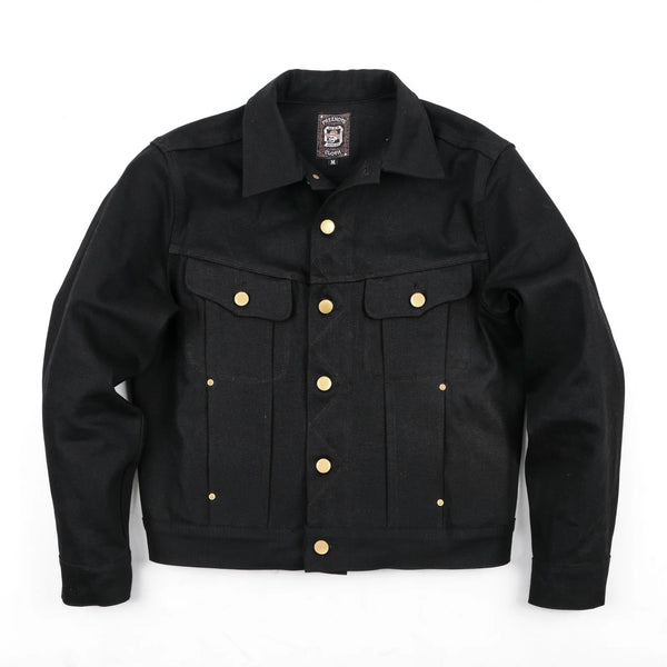 Guilty Parties Freenote Cloth High Low "Aces High" Denim Jacket - 14oz Double Black