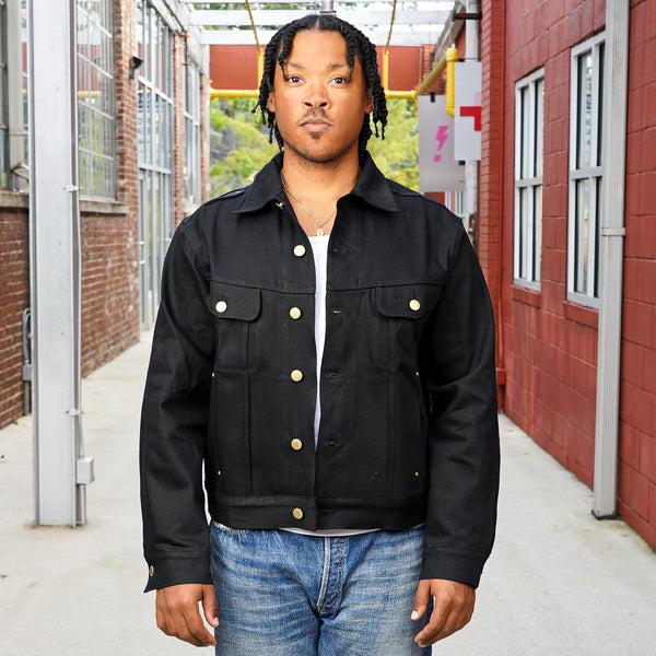 guilty parties Freenote Cloth High Low "Aces High" Denim Jacket - 14oz Double Black