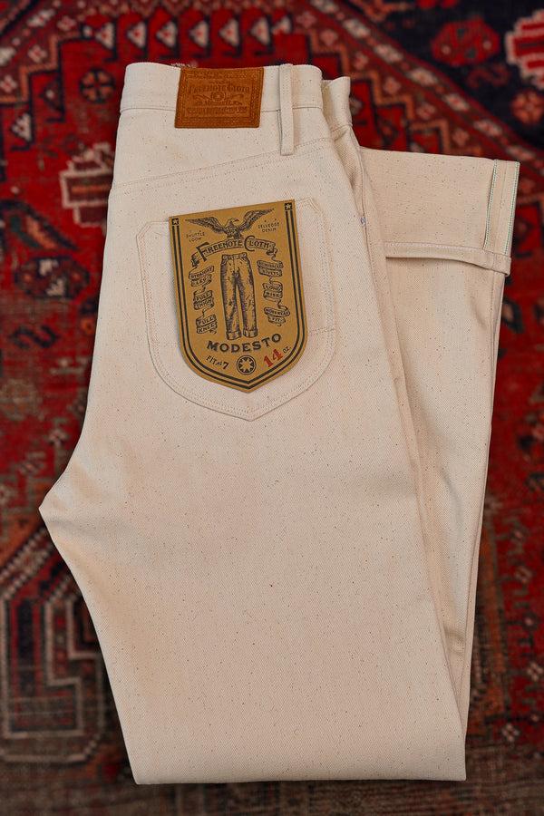 Guilty Parties Freenote Cloth Modesto Wide Leg - 14oz Ecru Denim