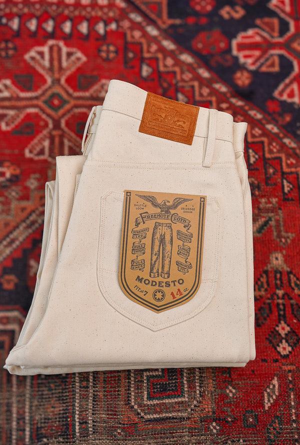 guilty parties Freenote Cloth Modesto Wide Leg - 14oz Ecru Denim