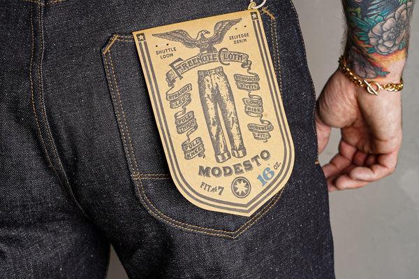 Guilty Parties Freenote Cloth Modesto Wide Leg - 16oz Indigo Selvedge Denim