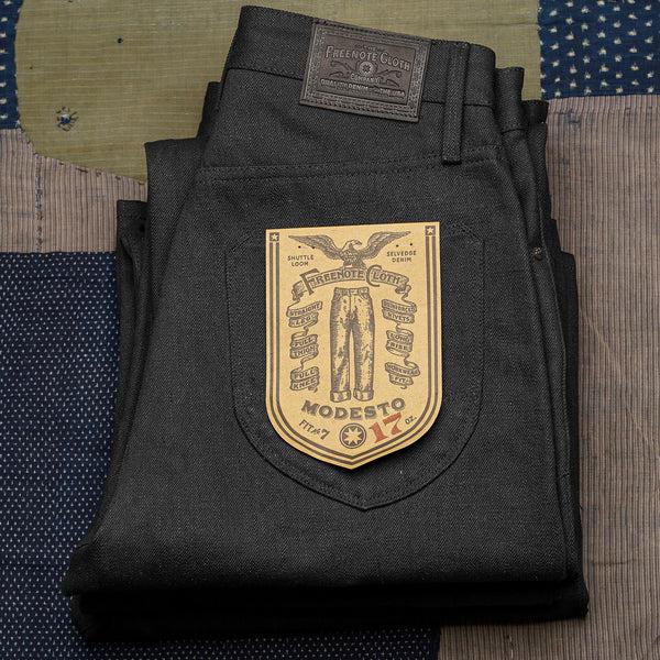 Guilty Parties Freenote Cloth Modesto Wide Leg - 17oz Double Black Slub