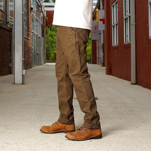 Guilty Parties Freenote Cloth Workers Chino 14oz Slub Slim Fit - Army