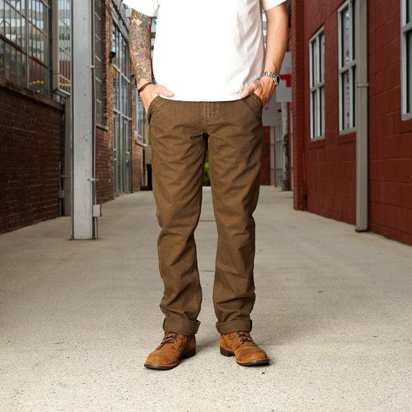 guilty parties Freenote Cloth Workers Chino 14oz Slub Slim Fit - Army