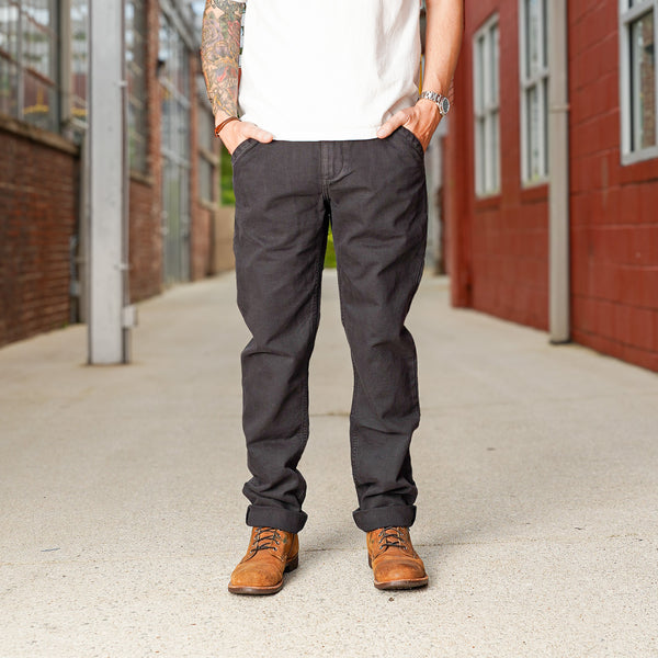 Guilty Parties Freenote Cloth Workers Chino 14oz Slub Slim Fit - Black
