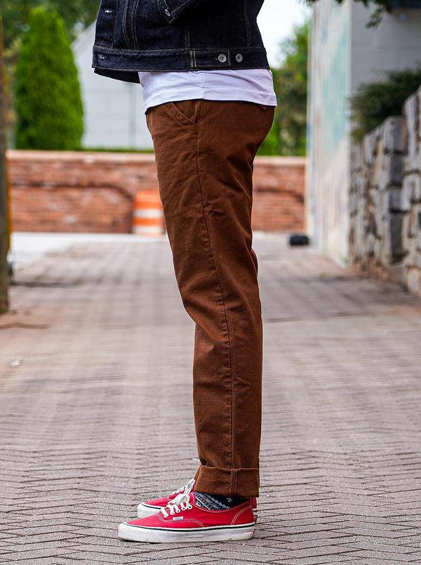 Guilty Parties Freenote Cloth Workers Chino 14oz Slub Slim Fit - Rust